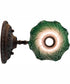 5.5" Wide Amber/Green Tiffany Pond Lily Wall Sconce