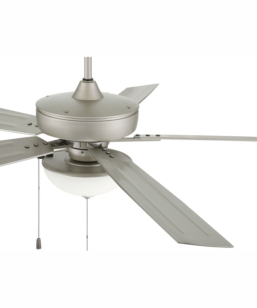 60" Outdoor Super Pro 211 2-Light Indoor/Outdoor Ceiling Fan Painted Nickel