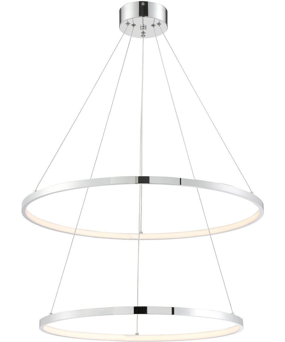 Rimmy 2-Light Led Pendant Chrome