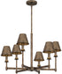 Cross 6-light Chandelier Statuary Bronze