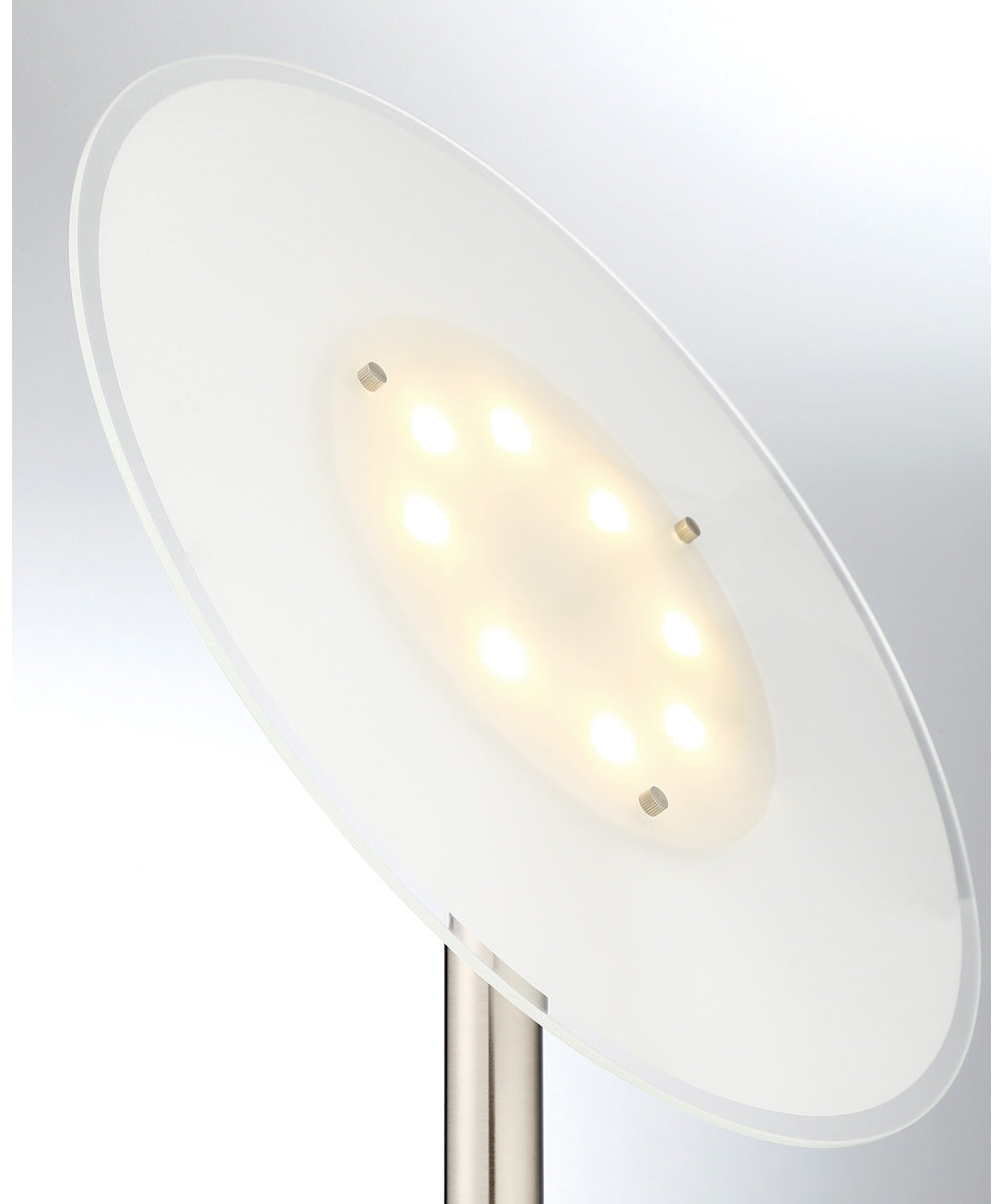 Tampa LED Torchiere  Satin Nickel