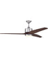 60" Mobi 1-Light Ceiling Fan Chrome
