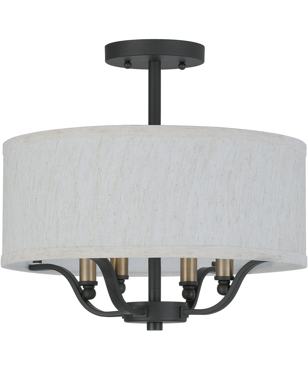 Cheyenne 4-light Semi Flush Mount Western Bronze