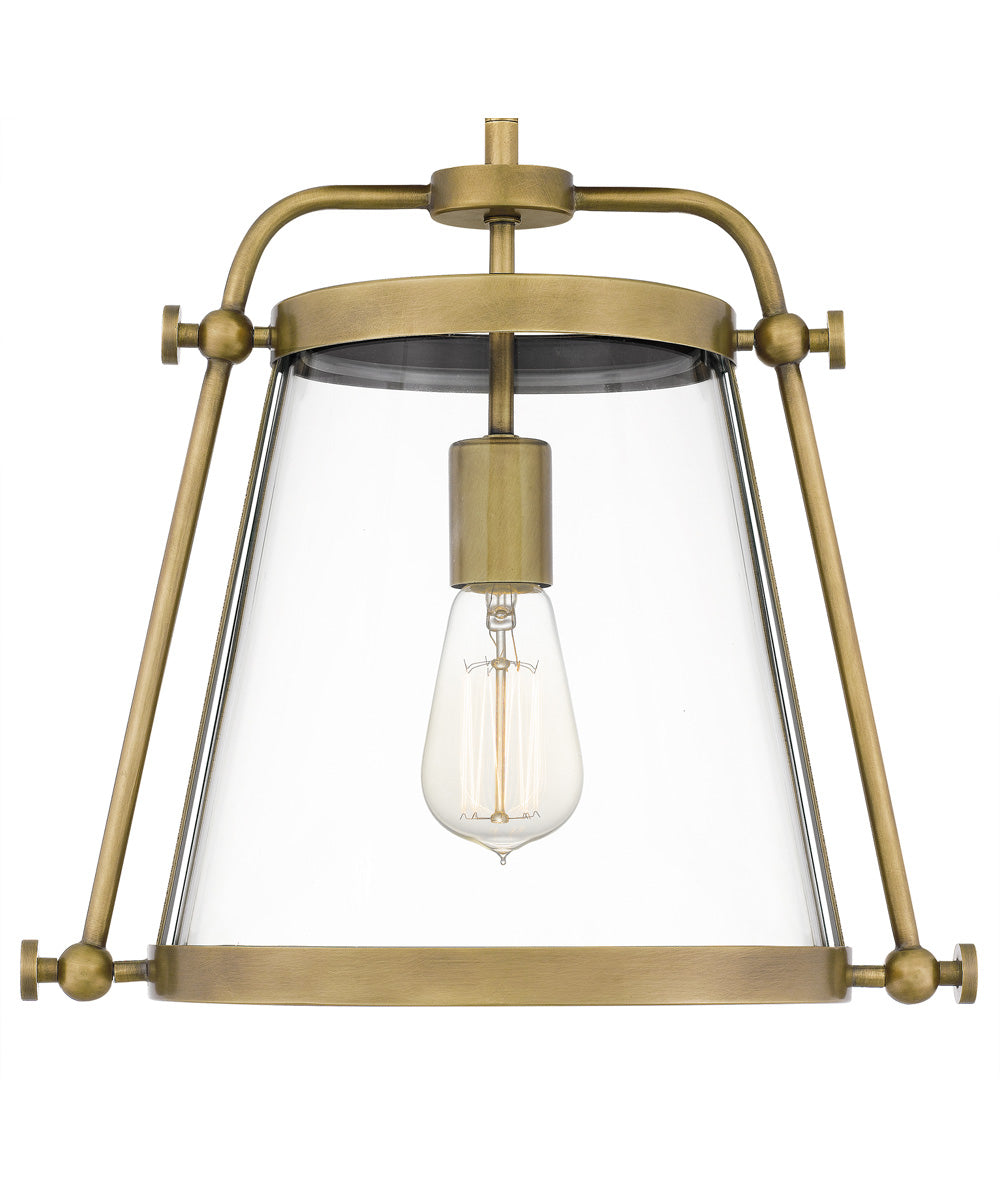 Cardiff Small 1-light Mini Pendant Weathered Brass