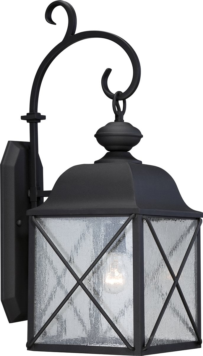 25"H Wingate 1-Light Outdoor Textured Black