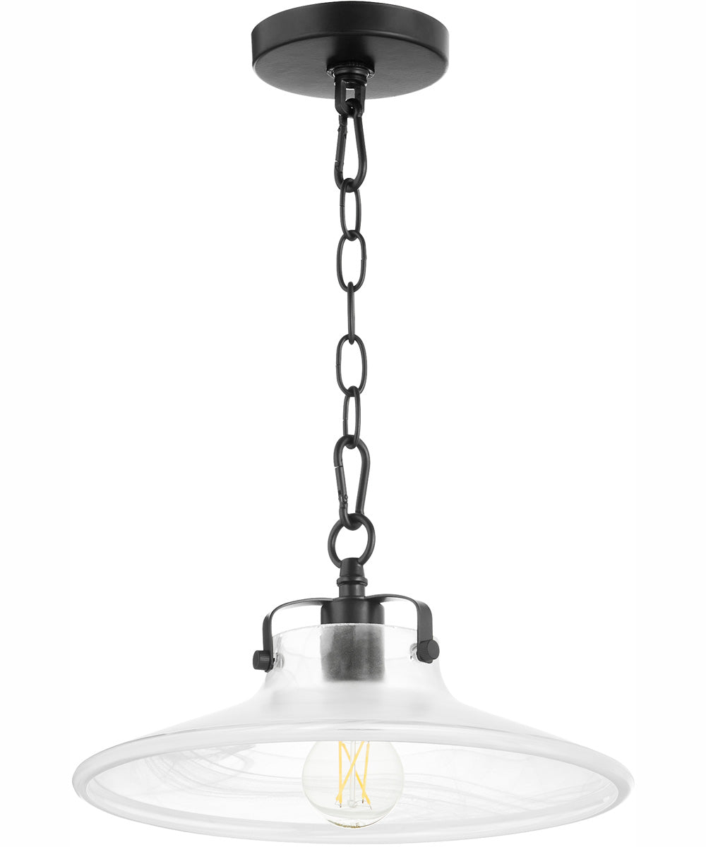 1-light Dual Mount Light Fixture Matte Black