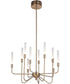 Valdi 10-Light LED Chandelier Satin Brass
