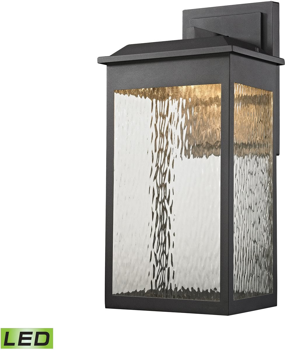 22"H Newcastle LED Outdoor Wall Sconce Matte Black