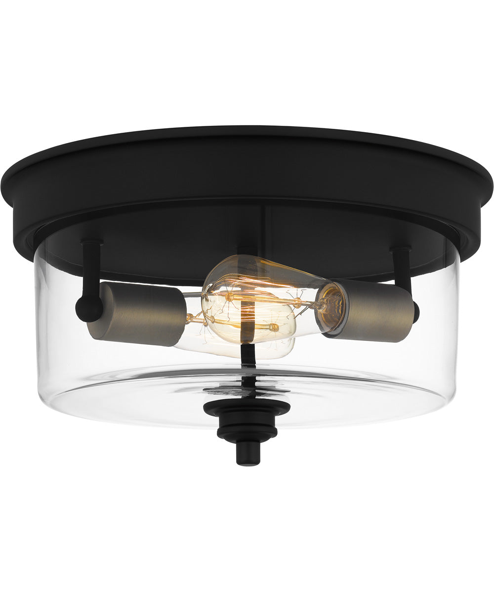 Cox 2-light Flush Mount Matte Black