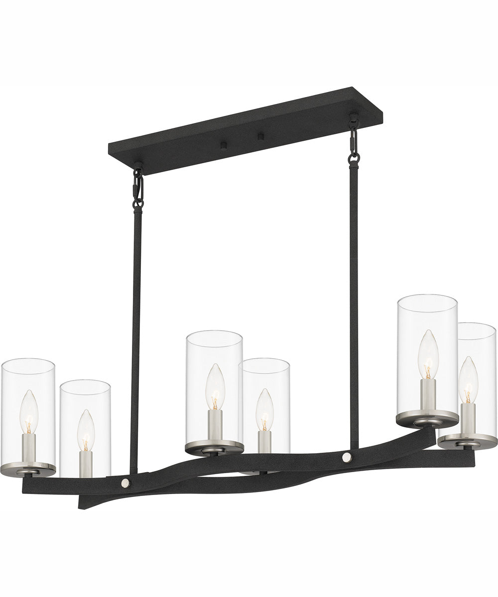 Daverty Small 6-light Island Light Mottled Black