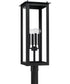 Hunt 4-Light Outdoor Post-Lantern Rain or Shine - Black