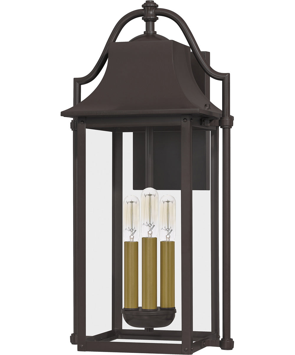 Manning Large 3-light Outdoor Wall Light  Coastal Armour Aluminum Western Bronze