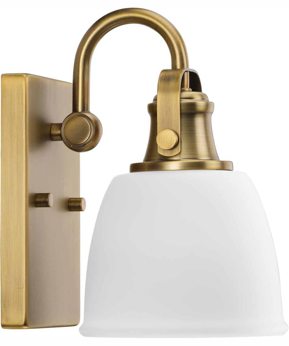 Preston 1-Light Coastal Bath Vanity Light Vintage Brass