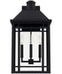Braden 3-Light Outdoor Wall Mount Rain or Shine - Black with Clear Glass