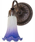 5.5" Wide Blue/White Tiffany Pond Lily Wall Sconce