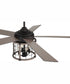 56" Nicolas 4-Light Ceiling Fan Flat Black/Light Wenge