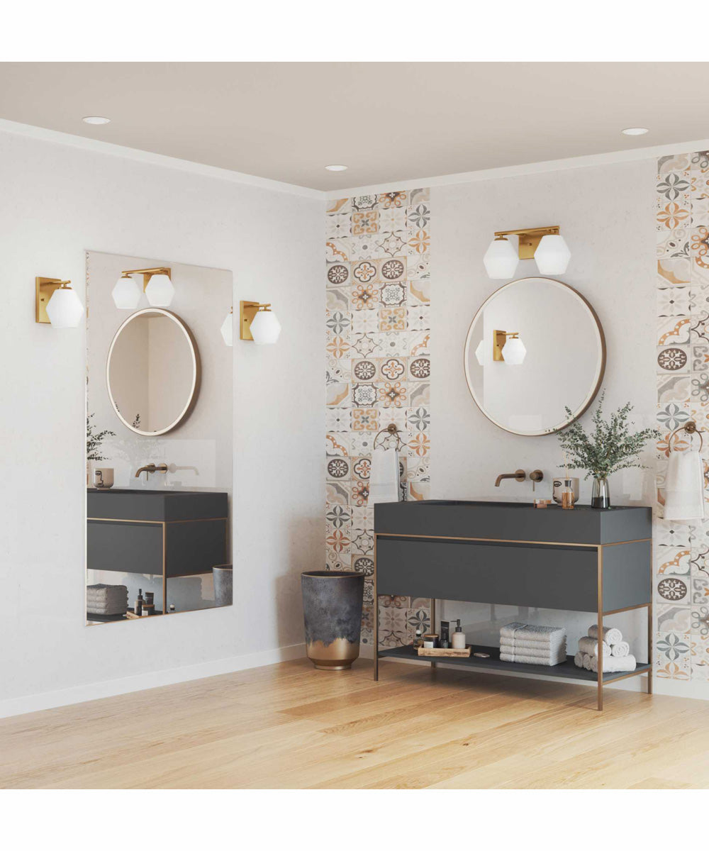 Copeland 2-Light Vanity Mid-Century Modern Vanity Light Brushed Gold