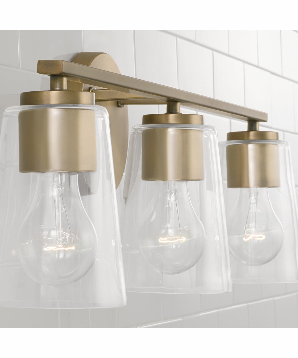 Portman 3-Light Vanity Aged Brass