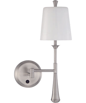 Palmer 1-Light Wall Sconce Brushed Polished Nickel