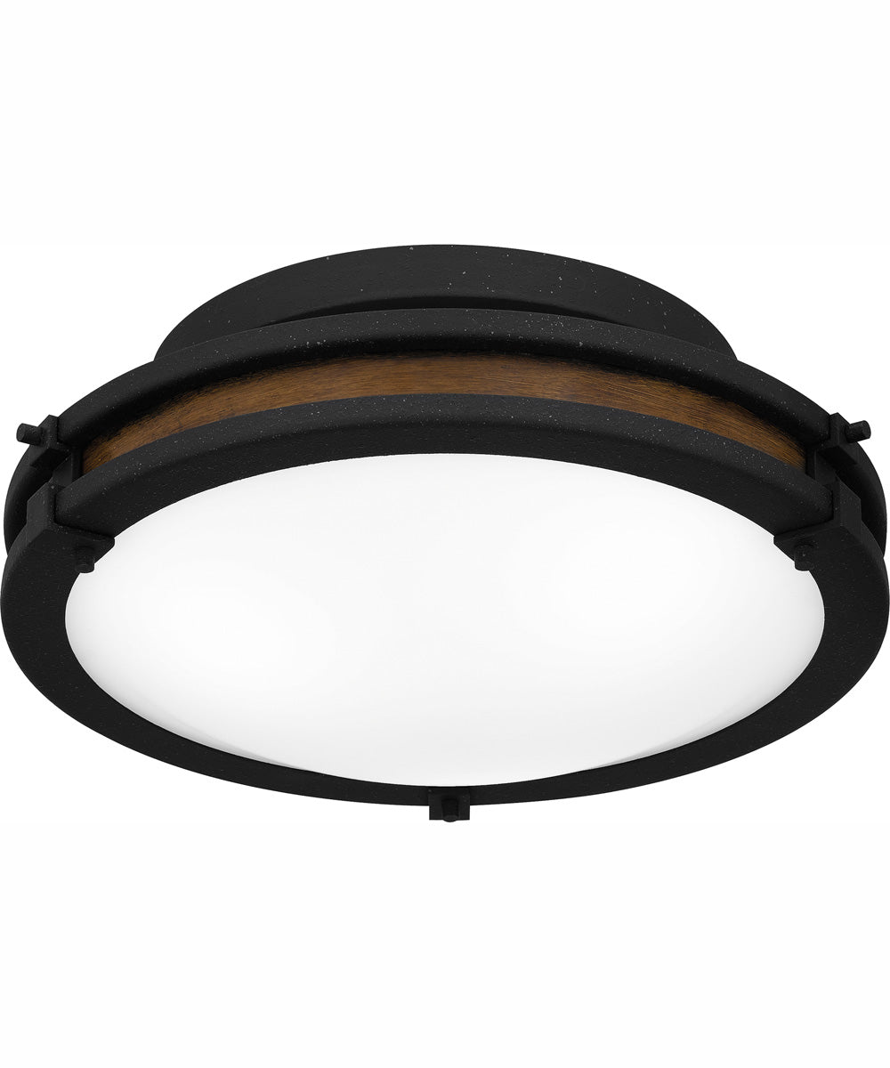 Quoizel Flush Mount Medium 3-light Flush Mount Natural Iron