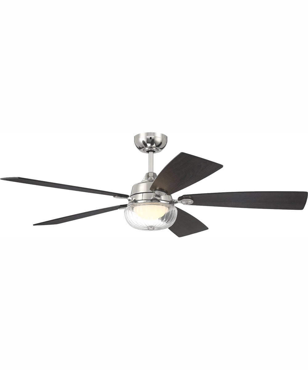 52" Chandler 1-Light Ceiling Fan Polished Nickel