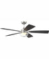 52" Chandler 1-Light Ceiling Fan Polished Nickel