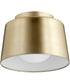 11"W 1-light Ceiling Flush Mount Aged Brass