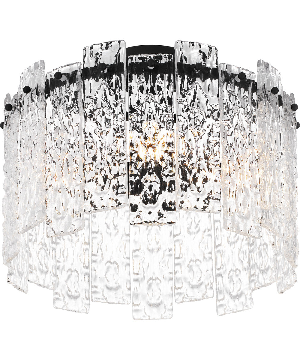 Caspian Large 4-light Semi Flush Mount Matte Black