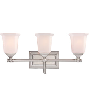 Nicholas Large 3-light Bath Light Brushed Nickel