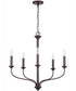 Crete 5-Light Chandelier Old Bronze