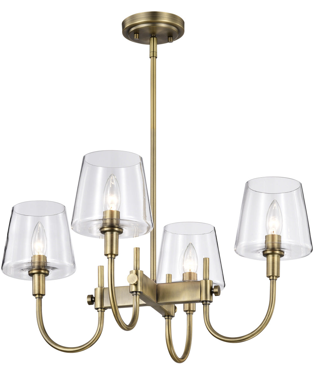 Brookside 4-Light Chandelier Vintage Brass