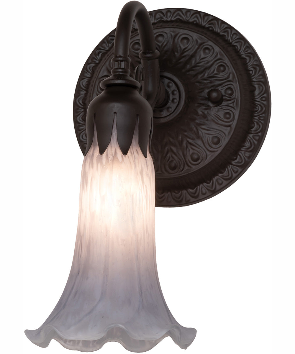 5.5" Wide Gray Tiffany Pond Lily Wall Sconce