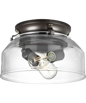 12" Springer Clear Glass Light Kit Architectural Bronze