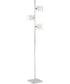 Dahl 3-Light Led 3-Light Floor Lamp Chrome/Clear Glass Shade