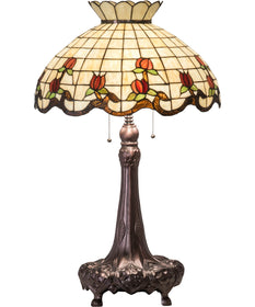 33" High Roseborder Table Lamp
