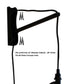 16"W MAST Plug-In Wall Mount Pendant 1 Light Black Cord/Arm Shallow Drum Textured Oatmeal Shade