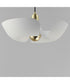 Poppy 18 inch Pendant White/Satin Brass