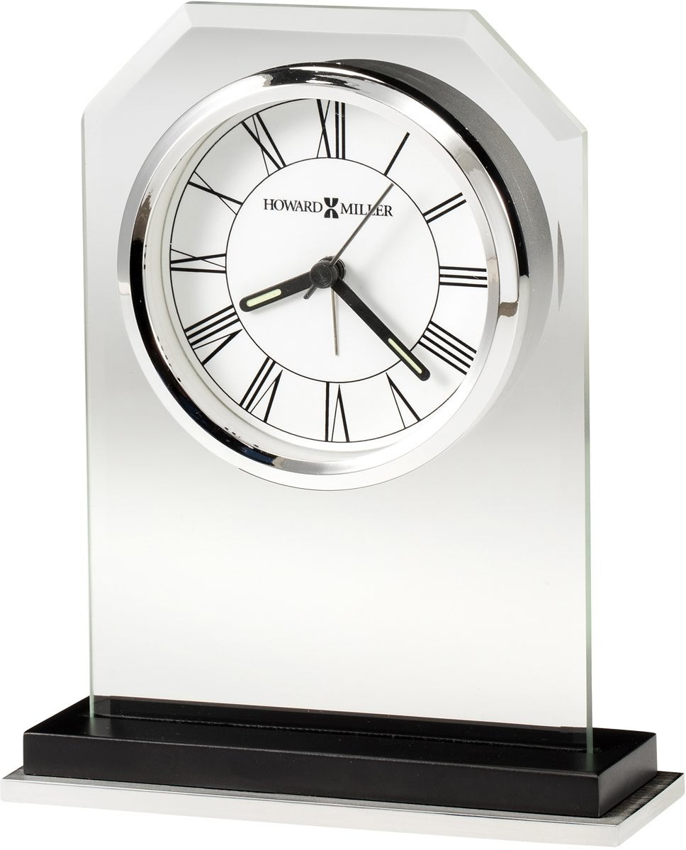 7"H Emerson Tabletop Clock Black Satin