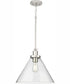 Hinton 1-Light Modern Farmhouse Pendant Brushed Nickel