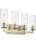 Merrick 4-light Bath Vanity Light Aged Silver Leaf