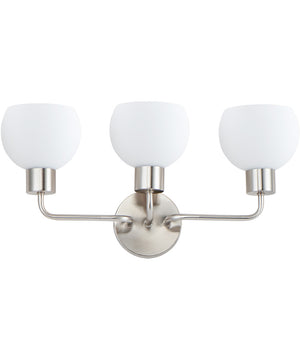 Coraline 3-Light Bath Vanity Satin Nickel