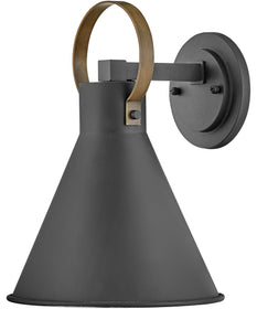 Winnie Coastal Elements  1-Light LED Small Wall Mount Lantern in Museum Black