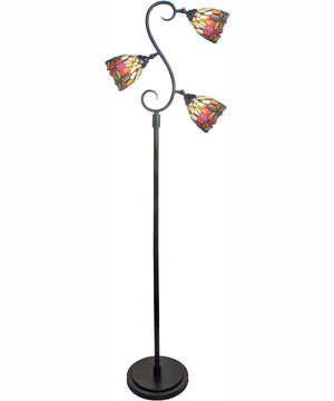 Amara 3-Light Tiffany Floor Lamp