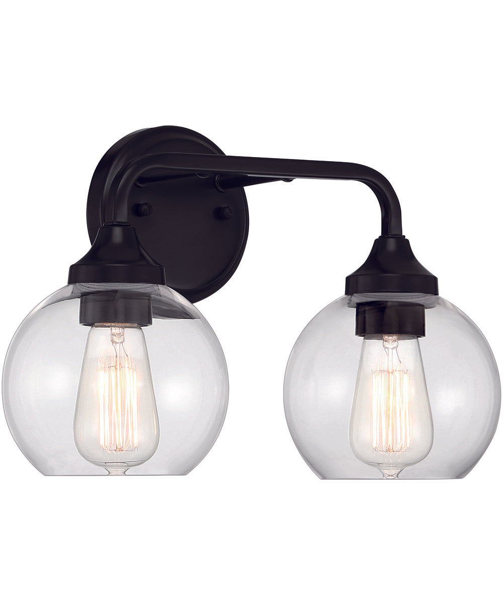 Glenda 2-Light Vanity Flat Black