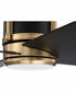 56" Gregory 1-Light Ceiling Fan Satin Brass / Flat Black
