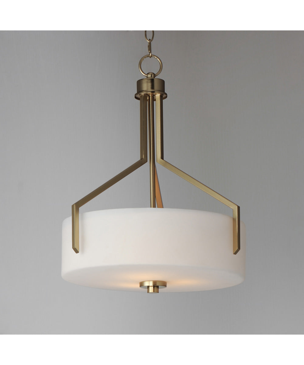Dart 3-Light Pendant Satin Brass