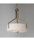 Dart 3-Light Pendant Satin Brass