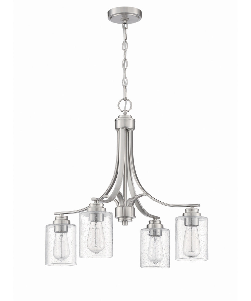 Bolden 4-Light Down Chandelier Brushed Polished Nickel