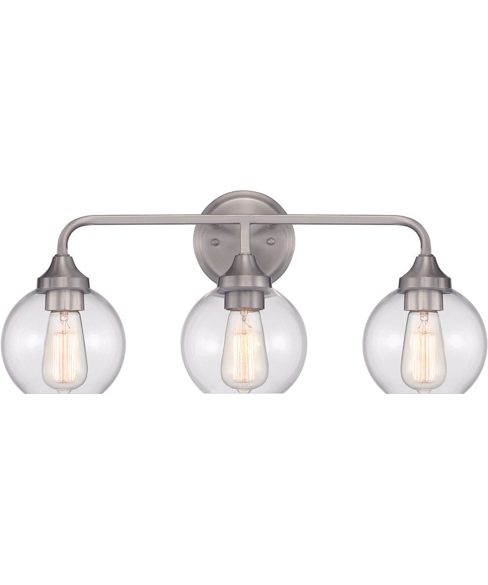 Glenda 3-Light Vanity Brushed Polished Nickel