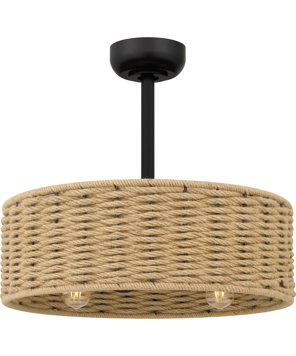 Quoizel Fandelier 4-light Fandelier Matte Black